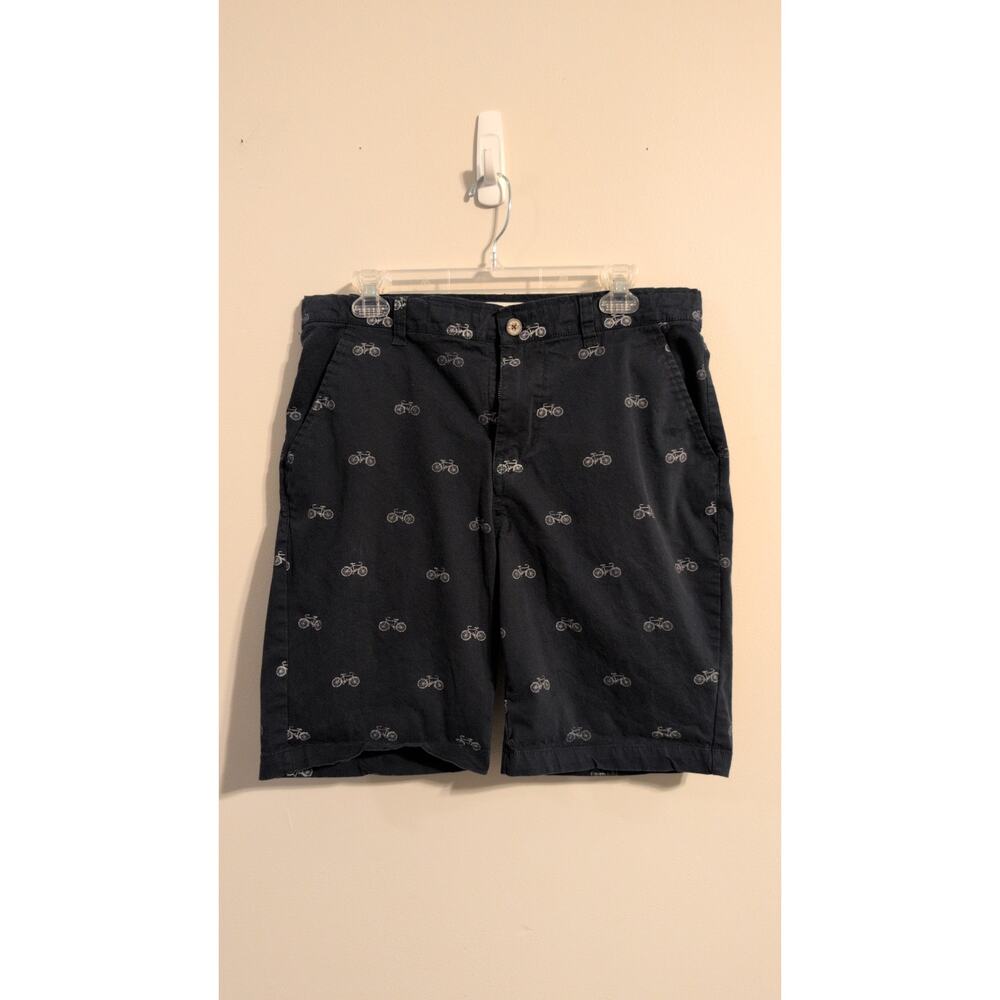 Hudson & Barrow NYC Bicycle Print Chino Shorts Men’s 32 Navy Preppy EUC